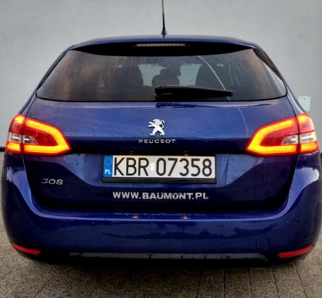 Peugeot 308 cena 40000 przebieg: 227853, rok produkcji 2018 z Brzesko małe 106